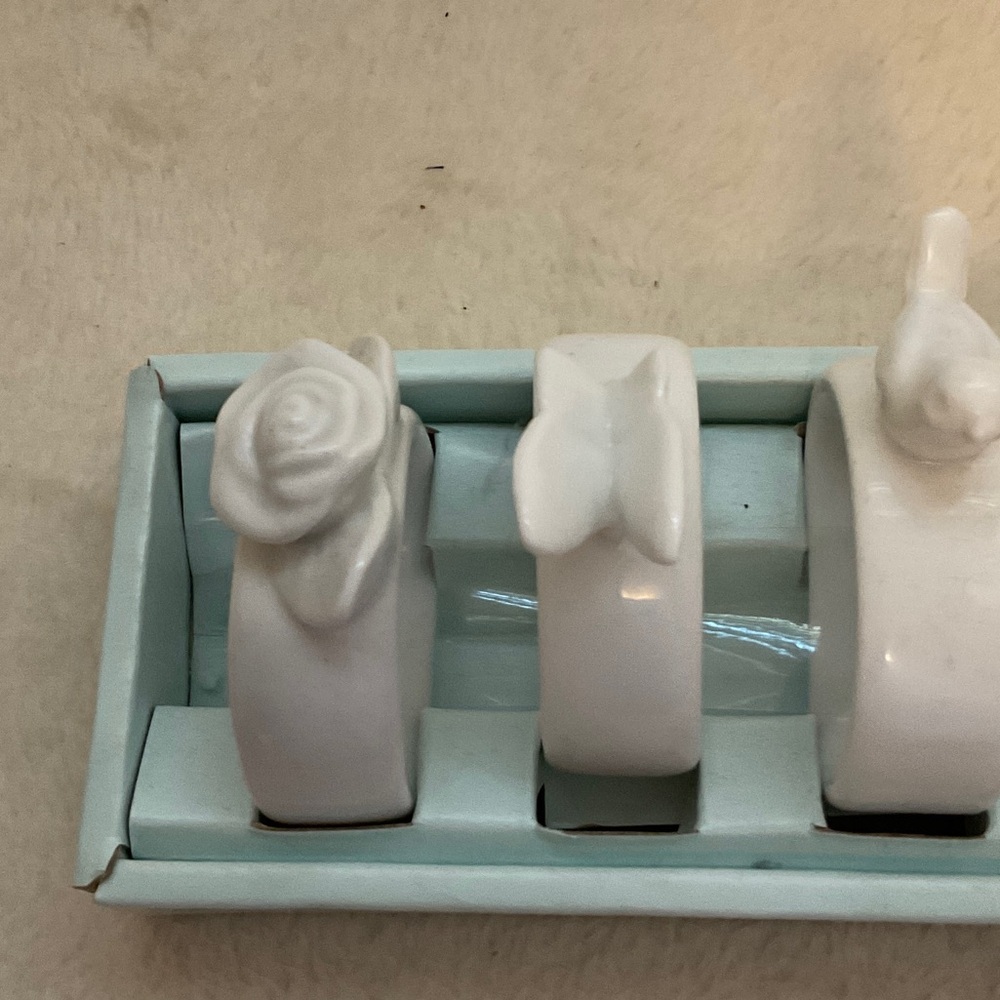 Target White Ceramic Napkin Rings - Picture 2 of 4